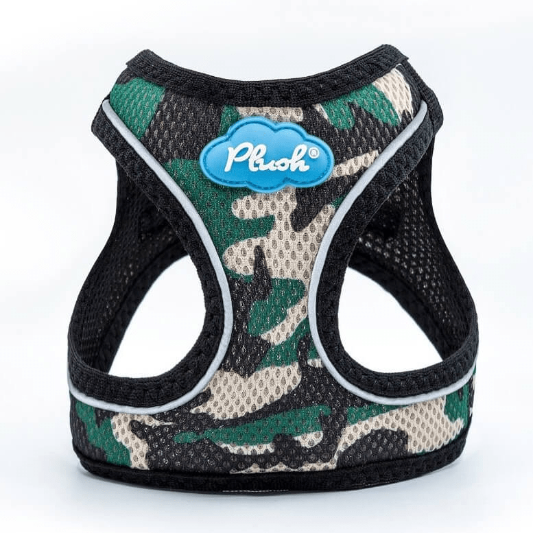 Plush Camo Step-in dog harness