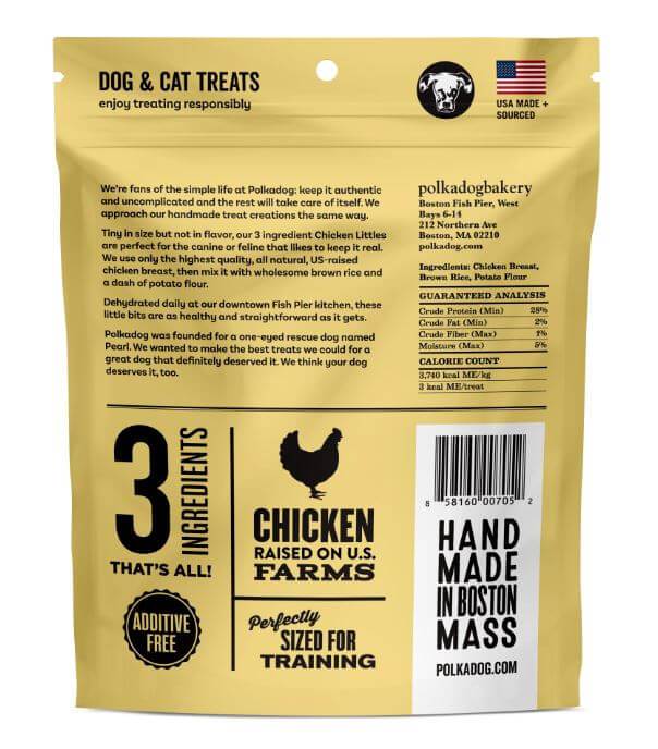 Polkadog Bakery Chicken Littles Dog Treats - Back