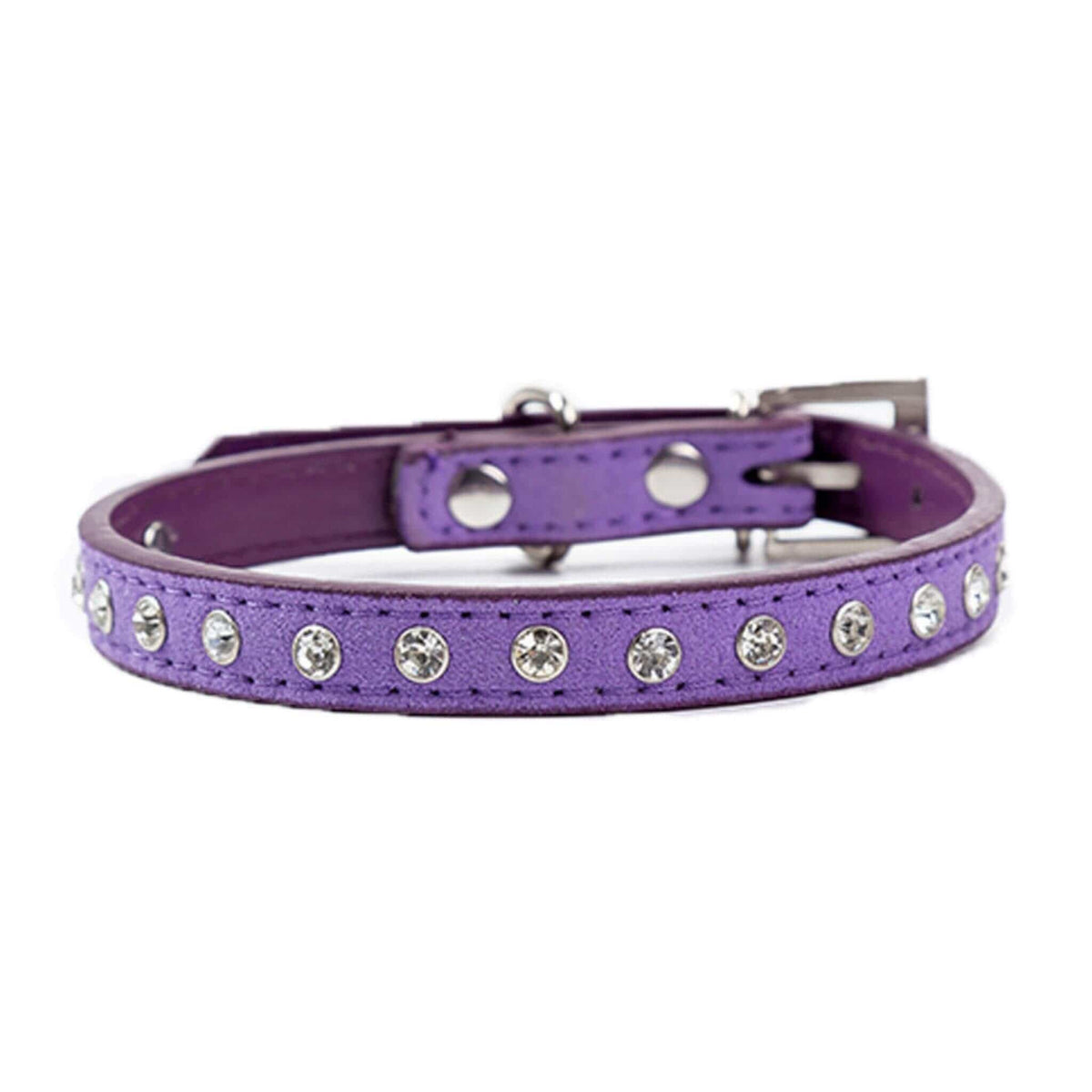 Sparkly Diamond Dog Collar - Purple