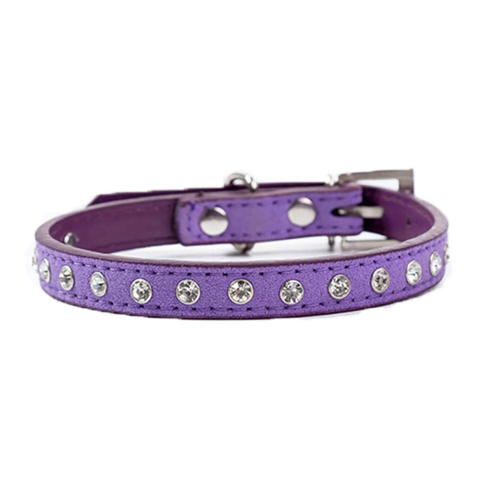 Sparkly Diamond Dog Collar - Purple