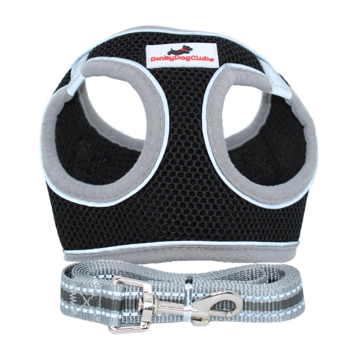 Step-In Strider Dog Harness - Black with Leash