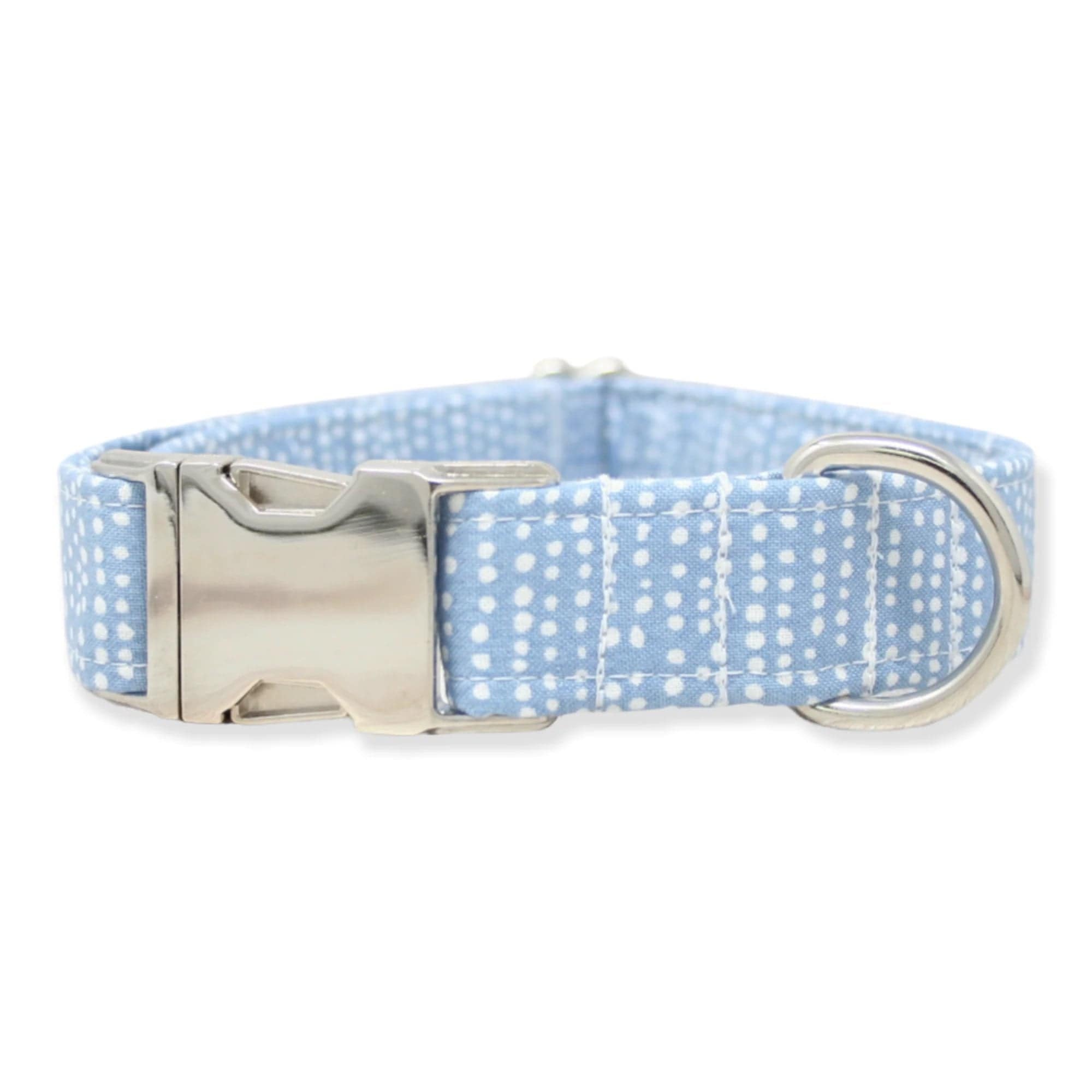 The Oxford Dog Ditsy Dots Light Blue Dog Collar