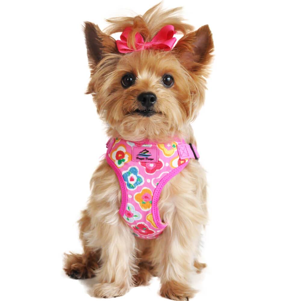 wrap and snap dog harness - maui pink