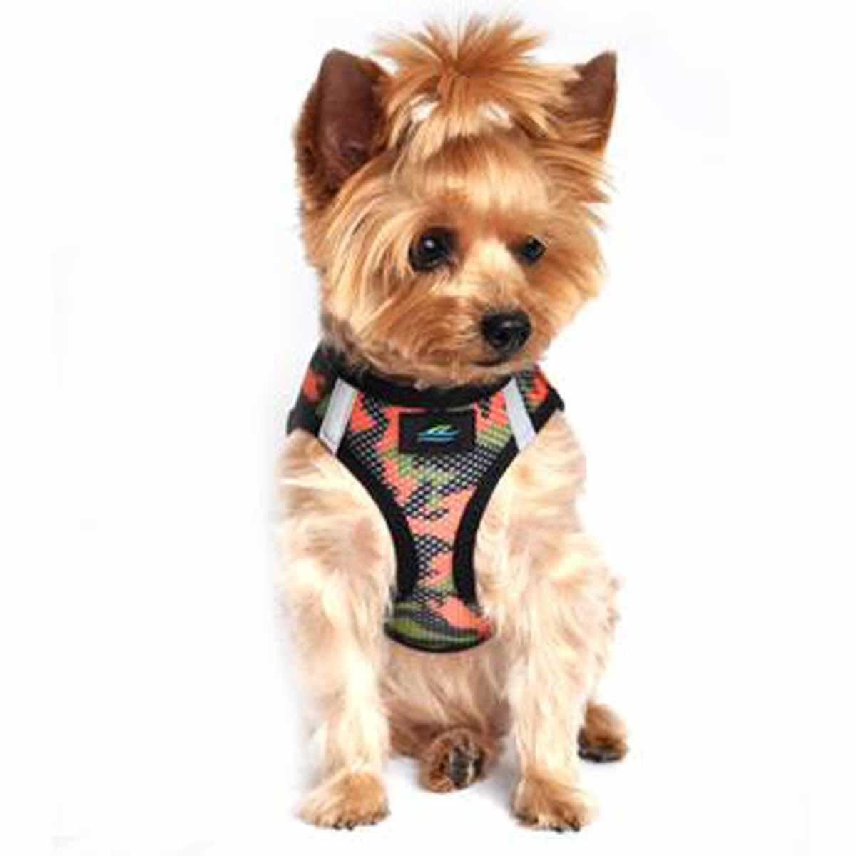 Small Dog Harness - Orange Camo